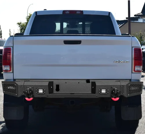 Vista 5 de Vijay Parachoques delantero y trasero para RAM 1500 2013-2018 y RAM 1500 Classic 2019-2024 con placa de cabrestante y luces