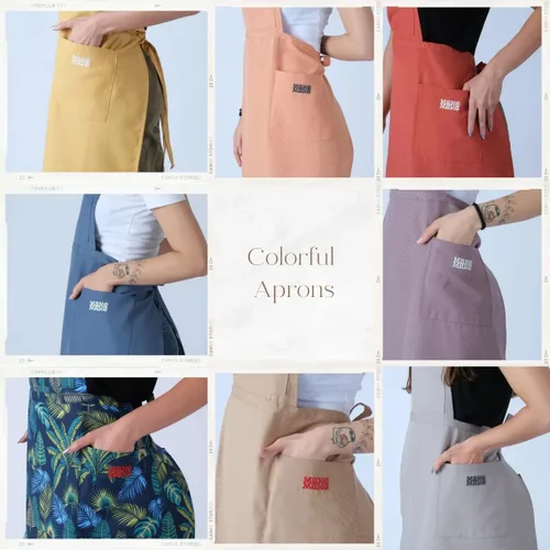 Vista 8 de makemake Tools Split-Leg Waterproof Unisex Pottery Apron for Pottery Artist Ceramic Coveralls Claypron Florist Gown