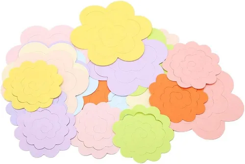 Vista 8 de Quilling Paper Blossom Paper Kit 20PCS Diseño de flores Colorido Kit de Quilling Papel Roseta Flor Quilling Paper (Color al azar)
