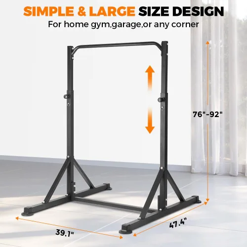 Vista 2 de Pull Up Station, Power Tower Adjustable Pullup Bar Free Standing, Heavy Duty Multifunction Strength Training Pull Up Bar, Gym Workout Fitness