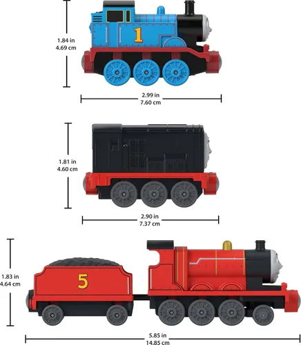 Vista 6 de Paquete de 3 motores de juguete Thomas & Friends de Fisher-Price