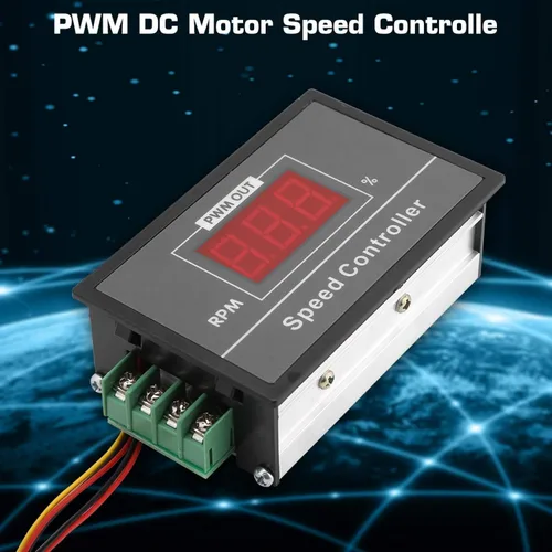 Vista 5 de 6-60V 30A PWM DC Motor Controlador de velocidad Regulador digital Pantalla de interruptor de velocidad variable Control LED Placa de circuito