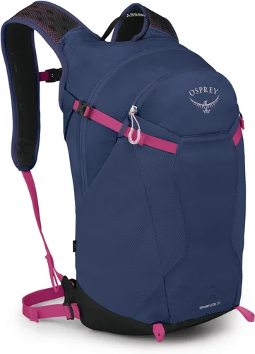 Vista 15 de Osprey Sportlite 15L Mochila ligera para senderismo de 15L para hombres y mujeres, Rosa Alcalina/Hotspot