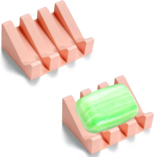 Vista 23 de Jabonera, Soporte para Pastilla de Jabón para Ducha para Baño, Cocina, Bañera, Fácil de Limpiar, Mantiene el Jabón Seco, Prolonga la Vida del Jabón