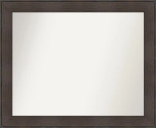 Vista 24 de Amanti Art Espejo personalizado, espejo de baño de veta de madera rústica William, espejo de pared o espejo de tocador de baño sobre el fregadero