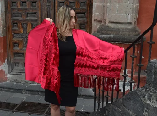 Vista 3 de Rebozo Mexicano Santa María del Río