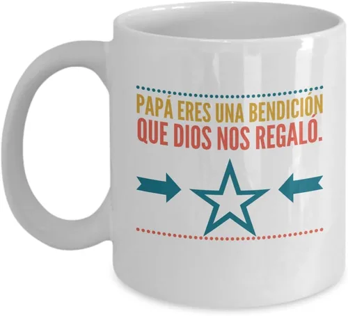 Vista 5 de Regalo para Papa Taza de Cafe Padre Vaso, taza café divertidas, tazas personalizadas, taza de café inspiradoras, taza con mensajes positivos.