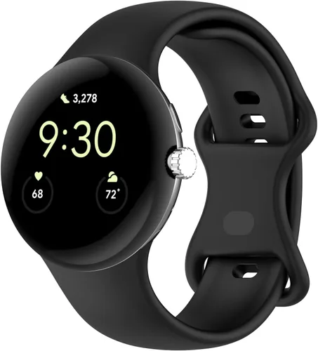 Vista 4 de RuenTech Compatible con las correas de reloj Google Pixel, correas de repuesto de silicona suave, pulseras deportivas ajustables para reloj