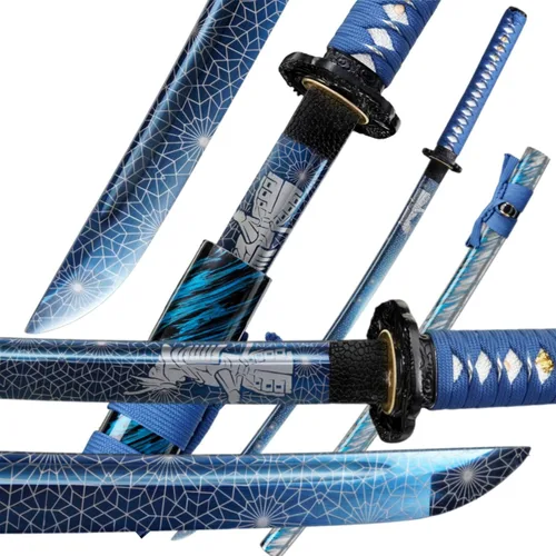 Vista 7 de Espada samurái Espadas katanas tradicionales forjadas a mano auténticos samuráis japoneses Colección Katanas de acero de alto carbono Sharp Full