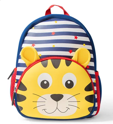 Vista 4 de Mochila impermeable para niños de 2 a 5 años, para el jardín de niños, mochila 3D de lindos dibujos animados, de neopreno, mochila de animales