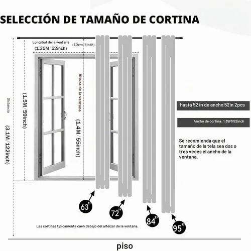 Vista 2 de Anytime - Cortinas para dormitorio de niñas con estrella hueca, cortinas opacas para habitación de niños, cortinas largas para oscurecer