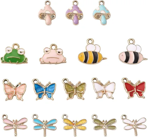 Vista 21 de FASHEWELRY Colgantes colgantes de abeja esmaltada de aleación