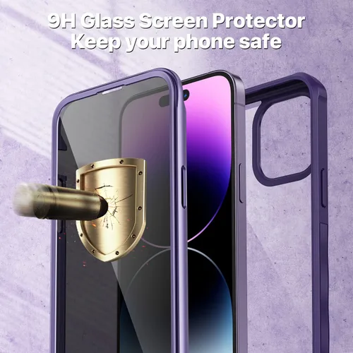 Vista 341 de CENHUFO Funda de privacidad para iPhone 11 Pro, funda de cuerpo completo con protector de pantalla de privacidad de vidrio templado 9H integrado