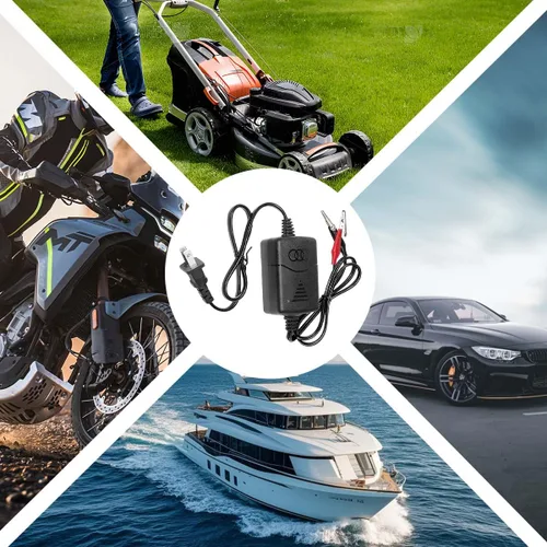 Vista 5 de Cargador de batería de plomo ácido sellado para automóvil, 12 V, 1300 mA, mantenedor de carga automática de goteo con protección contra