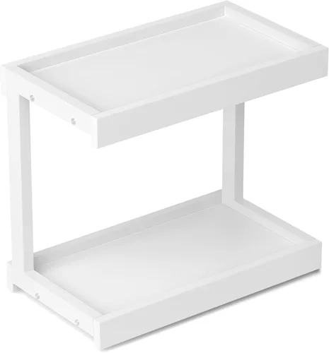 Vista 16 de MARTY Organizador de Especias de 2 Niveles para Encimera, 15.8''L Estación de Café/Organizador de Baño para Encimera, Estante de Mostrador