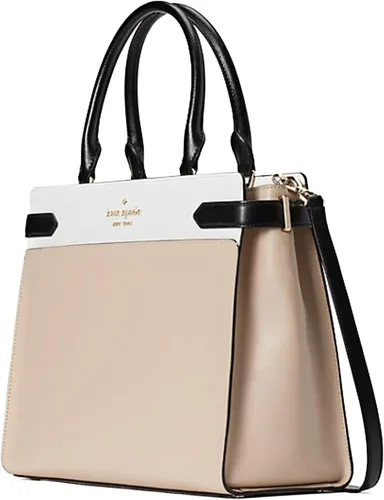 Vista 3 de Kate Spade Staci Cameron - Bolso bandolera grande con bloques de color beige cálido, Beige cálido Multi, L