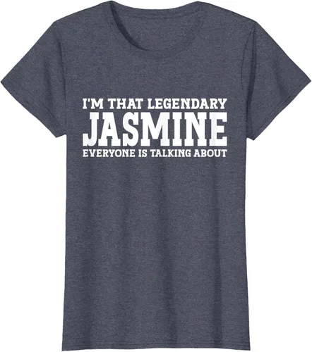 Vista 50 de Jasmine Personal Name - Camiseta divertida de jazmín para mujer y niña, Negro