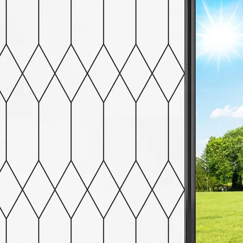 Vista 9 de Película de privacidad para ventana, películas de vidrio manchado para ventana 3D arco iris decorativas, adhesivo estático, tinte de ventana Arco