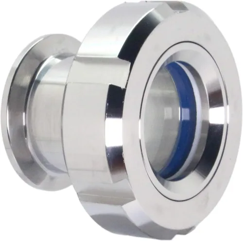 Vista 3 de SS304 Tri Clamp Sight Glass 1.5 "Tipo de unión con junta de silicona azul, abrazadera Stailess Steel Tank View Glass