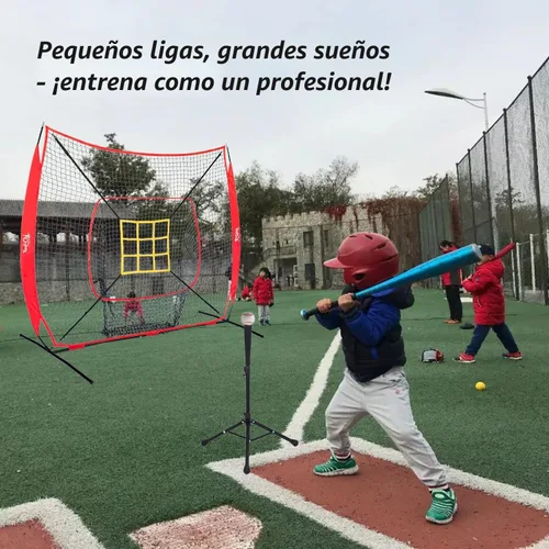 Vista 7 de Red de béisbol de 7×7 pies, red de lanzamiento con objetivo de zona de strike, red de práctica de béisbol y sóftbol con marco de arco resistente