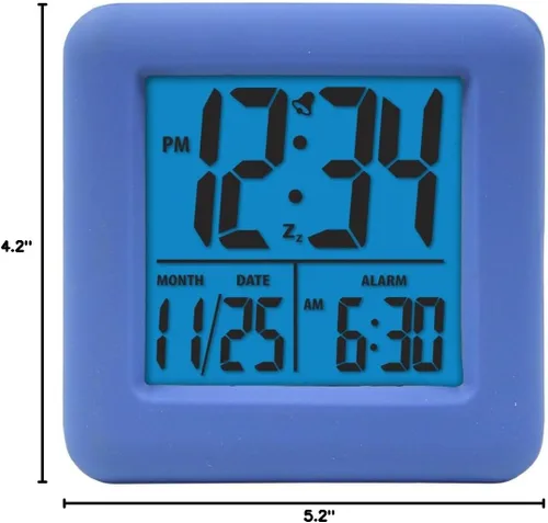 Vista 9 de Equity by La Crosse 70905 Reloj despertador con visualización LCD, azul, cuadrado