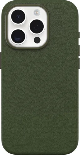 Vista 17 de OtterBox Funda protectora de piel para iPhone 15 Symmetry Series Cactus para MagSafe, color negro ASH (negro), delgada, premium, funda protectora