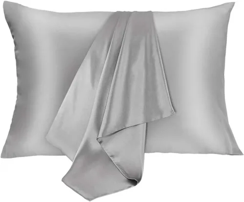 Vista 13 de JOGJUE Funda de almohada de seda para el pelo y la piel, 2 unidades, 100% seda de mora, funda de almohada hipoalergénica, suave, transpirable, ambos