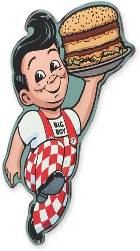 Vista 2 de Bob's Big Boy - Letrero de metal clásico para cocina, comedor o garaje