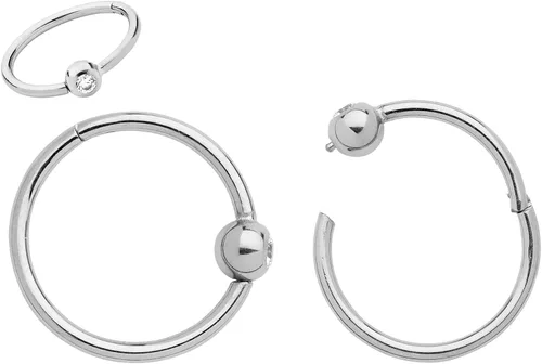 Vista 15 de 365 Sleepers Anillo de titanio de 18G de 0.236 a 0.394 pulgadas, con bisagras, segmento BCR, hélice, tragus, septum, nariz, labio, arete de aro