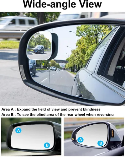 Vista 7 de Espejo de Punto Ciego Paquete de 2, Espejo Convexo Espejo de Punto Ciego de Coche Espejo de Punto Ciego para Coche, Espejo Lateral Punto Ciego