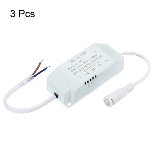 Vista 3 de PATIKIL Controlador LED de 12-18W 300mA, paquete de 3 salidas AC 85-265V 36-63V DC Conector hembra Conector rectificador de corriente constante