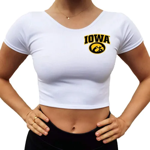Vista 89 de Lojobands Camiseta corta ajustada para mujer, hecha en Estados Unidos, talla única