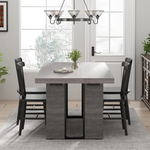 Vista 3 de Loomie Mesa de comedor de 70.8 pulgadas, mesa de cocina rústica para 6-8 personas, muebles de comedor grandes, mesa rectangular para sala de estar