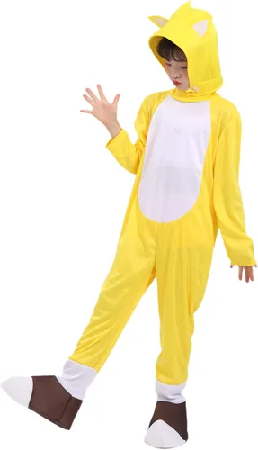 Vista 5 de JQMAO Disfraz de erizo para niños, disfraces de Halloween para niños, body de dibujos animados de cosplay para niños