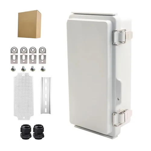 Vista 31 de Caja Eléctrica Impermeable para Exteriores Caja de Conexiones Resistente a la Intemperie IP67 Carcasa de Plástico ABS Caja de Proyecto para Gris