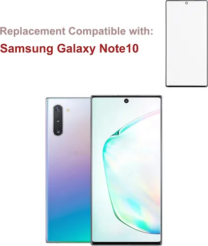 Vista 6 de Pantalla frontal de cristal exterior de repuesto de lente + OCA compatible con Samsung Galaxy Note10 Note 10 SM-N970 y Note10 Note 10 5G SM-N971