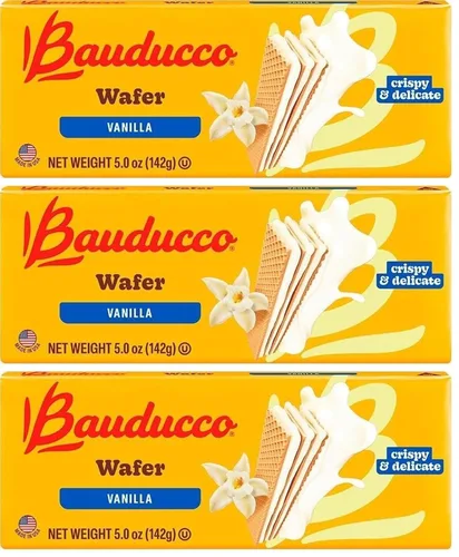 Vista 17 de Bauducco Galletas de oblea, chocolate y avellana, porción individual, 14.1 onzas (paquete de 10), obleas crujientes envueltas individualmente