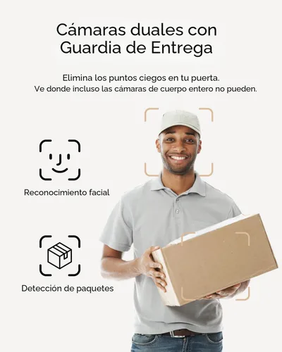 Vista 2 de eufy Security Timbre de Puerta con Video E340, 2K Full HD con Cámaras Duales y Vista de Cabeza a Pie, Cámara de Timbre Inalámbrica y con Cable