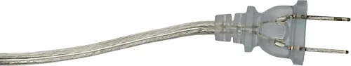 Vista 2 de Creative Hobbies Cable de lámpara plateado transparente, 8 pies de largo, SPT-1, calibre 18, cable de alimentación con certificación UL