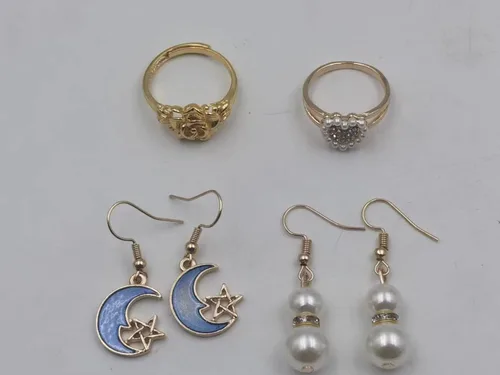 Vista 6 de Juego de joyas de plata 925 para mujer, collar de amatista morada, aretes, anillos, pulsera y caja de regalo