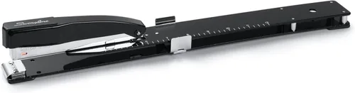 Vista 7 de Swingline engrapadora de brazo largo con regla y guía de papel de bloqueo ajustable integrada, negro (S7034121P)