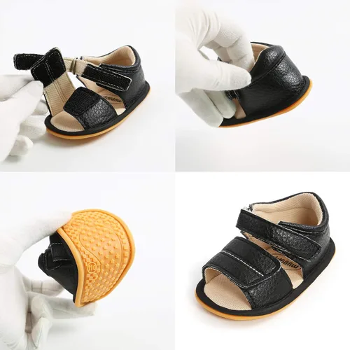 Vista 4 de RVROVIC Sandalias para bebés niños y niñas, zapatos de verano de primera calidad para exteriores, ligeras, suaves, antideslizantes, suela para niños