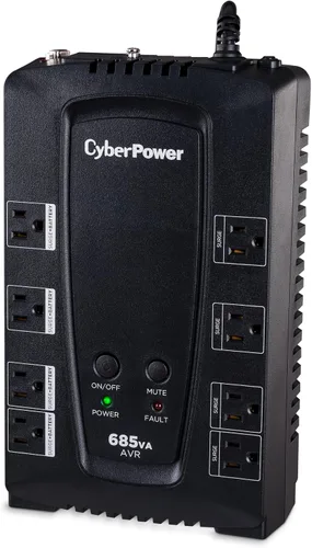 Vista 2 de CyberPower CP685AVRG AVR UPS Batería de reserva y protector de sobretensiones