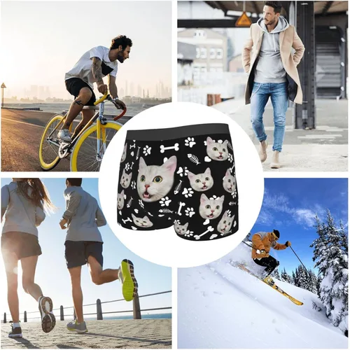 Vista 6 de Nsipan Ropa interior personalizada para hombres, calzoncillos tipo bóxer para novio, marido