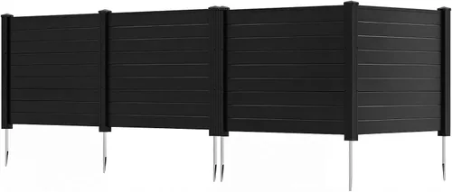 Vista 18 de GIANTEX Valla de aire acondicionado No-Dig, 2 paneles, 48 pulgadas de ancho Negro