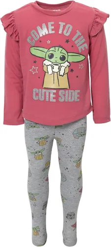 Vista 4 de STAR WARS The Child - Conjunto de camiseta y leggings para niñas pequeñas