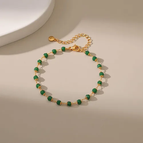 Vista 53 de Delicadas pulseras de oro para mujer, chapado en oro 18, ajustable, mal de ojo, mariposa, cuentas, perla, corazón, turquesa, hecha a mano para mujer