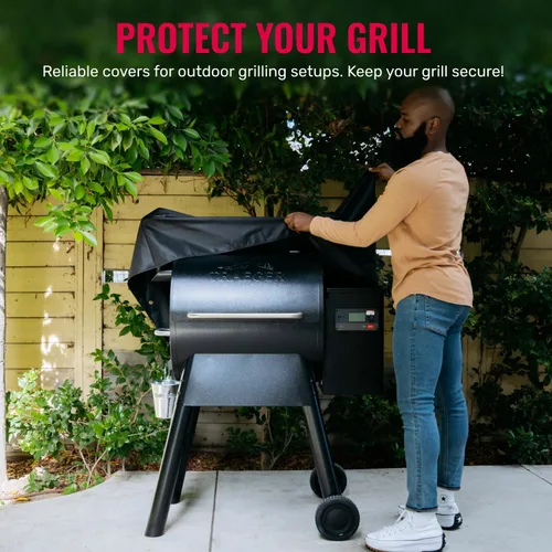 Vista 2 de Grillman - Resistente funda para parrilla de pellets, compatible con Traeger Pro Series 22, 575, modelos Elite, Lone Star Elite, Pro 20