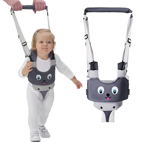 Vista 10 de IULONEE Andador de bebé, arnés de mano para niños pequeños, ayudante, cinturón protector, para actividades infantiles, ajustable, de pie, ayudante