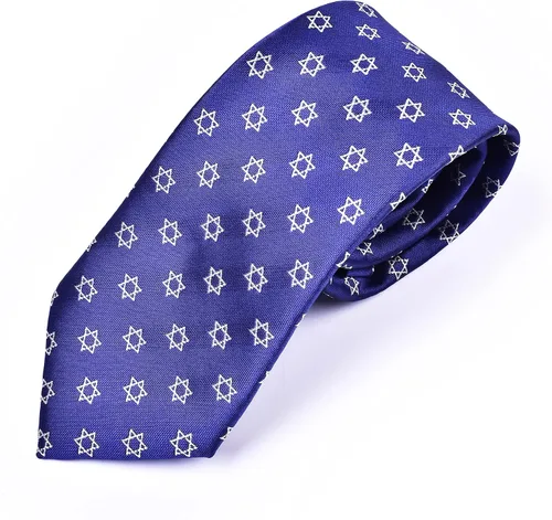 Vista 8 de Maker V Corbata de estrella de David, corbatas Bar Mitzvah, corbata de Janucá, corbatas de Hannukah, regalo judío para hombres